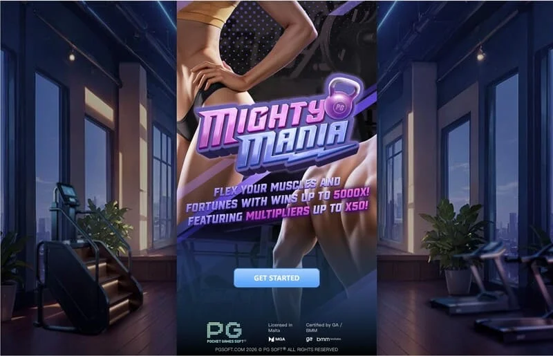Mighty Mania - Hoofdmenu en inzetselectiescherm